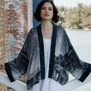 ⭐️NEW⭐️Market of Stars⭐️ STARGAZER PIXIE DUSTER CROPPED KIMONO W/ FALLING STARS